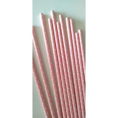 Cannucce Rosa Pois bianchi