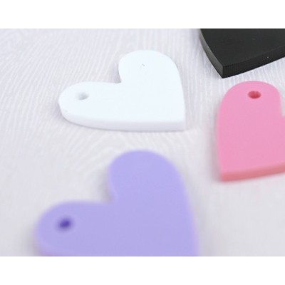 Cuore in acrilico BIANCO
