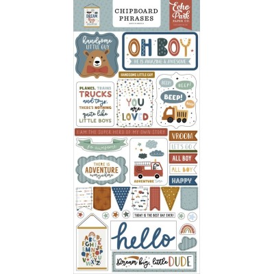 Dream Big Little Boy - Chipboard Phrases
