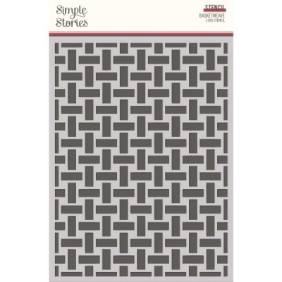 Simple Vintage Berry Fields - Stencil "Basketweave"