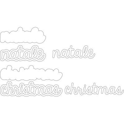 File Da Taglio - Natale Christmas Scritta