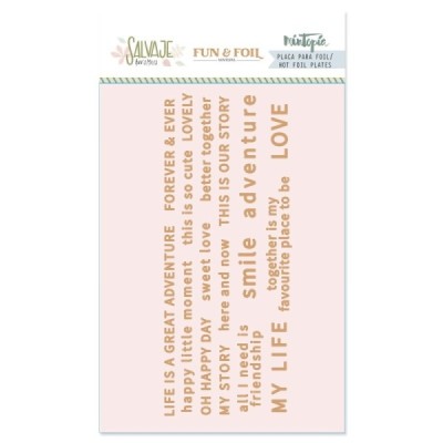 Salvaje - Piatto per Hot Foil Frases en ingles