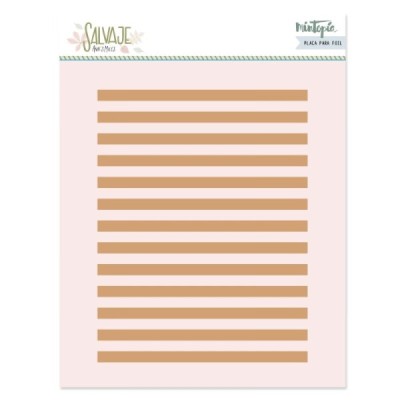 Salvaje - Piatto per Hot Foil Fondo rayas