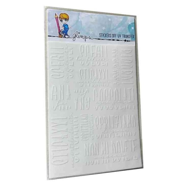 Strapazzami di primavera - Stickers DTF UV Frasette bianche