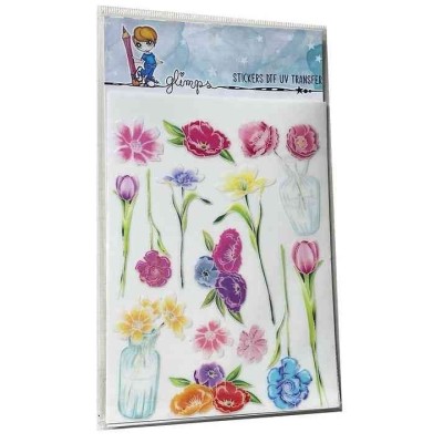 Strapazzami di primavera - Stickers DTF UV Fiori bianchi