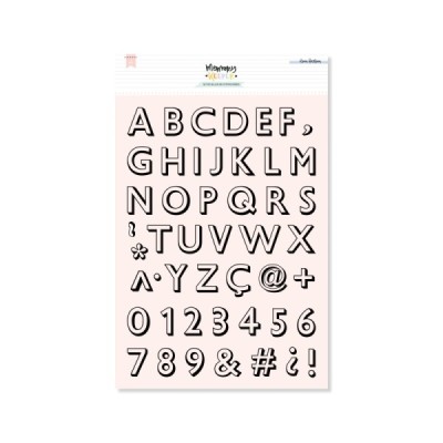 Set di timbri clear ABC SOMBREADO