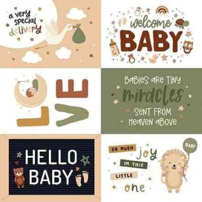 Special Delivery Baby - 6x4 Journaling Cards
