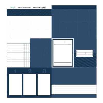 Back to Basic - Tarjeta 12x12" - Azul Oscuro