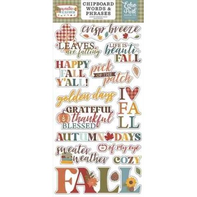 Sweater Weather - Chipboard Word & Phrases