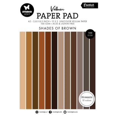 Essentials Vellum Pad Shades of brown