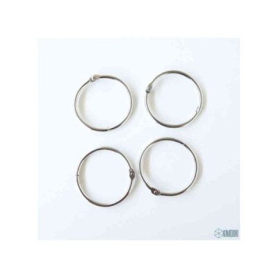 Set 4 anelli de 1,5" Argento