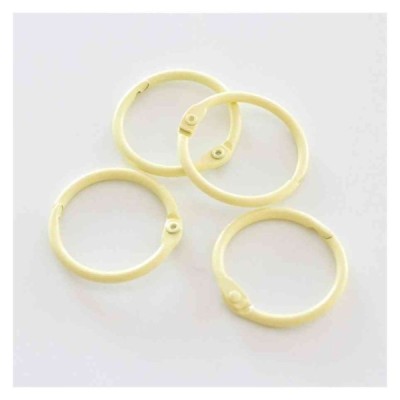 Set 4 anelli 1,5" Giallo Pastello