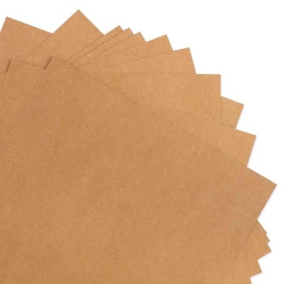 Pack 10 carte Kraft Liner Natural 300gr 12x12"