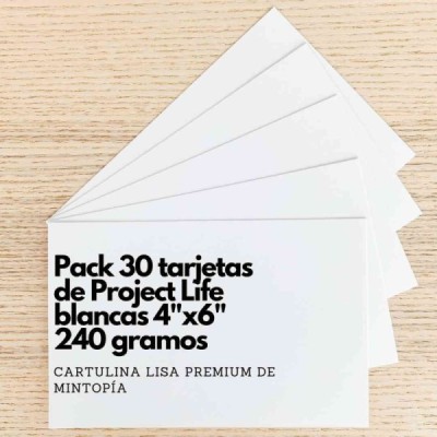 Pack 30 Tarjetas 4x6" 240 gr bianca