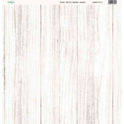 Cartoncino Basico -  Madera blanca