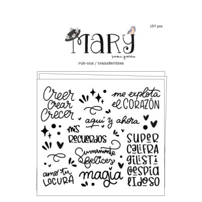 Mary - Rub Ons