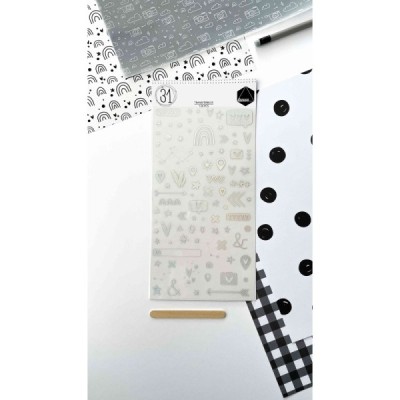 31 – rub on con foil