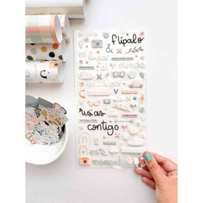 Latte – puffy stickers