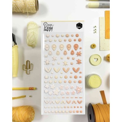 Puffy stickers - AMARILLA