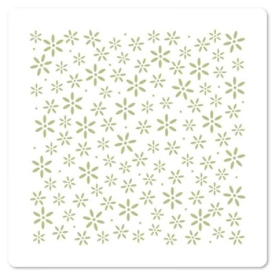 Stencil 15 x 15 cm FOND FLEURI