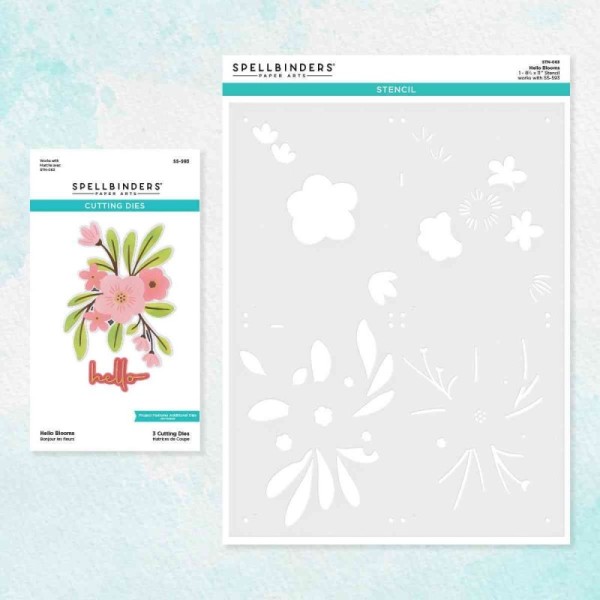 Bundle Fustella e Stencil - Hello Blooms