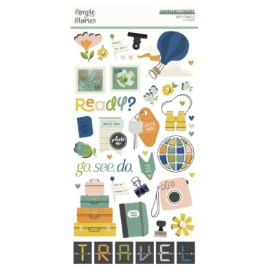 Happy Travels - 6x12 chipboard