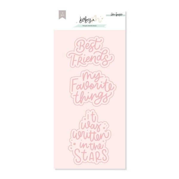 BABY M - Fustella Scritte in inglese / Parches Ingles
