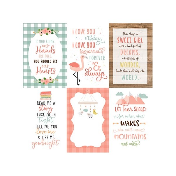 BABY GIRL - 4x6 Journaling Cards