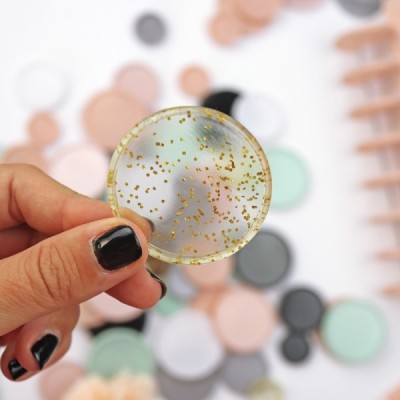 Disco piccolo 25 mm Oro Glitter